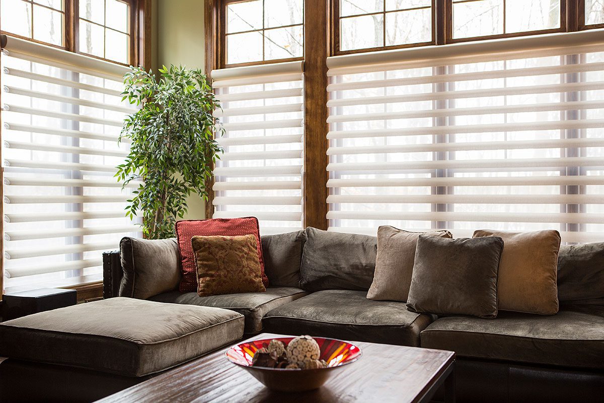 Day and Night Blinds 1 wooden shutter blinds in kitchen