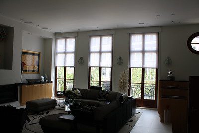 three blinds in living room
